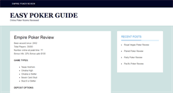 Desktop Screenshot of easypokerguide.com