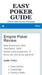 Mobile Screenshot of easypokerguide.com