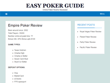 Tablet Screenshot of easypokerguide.com